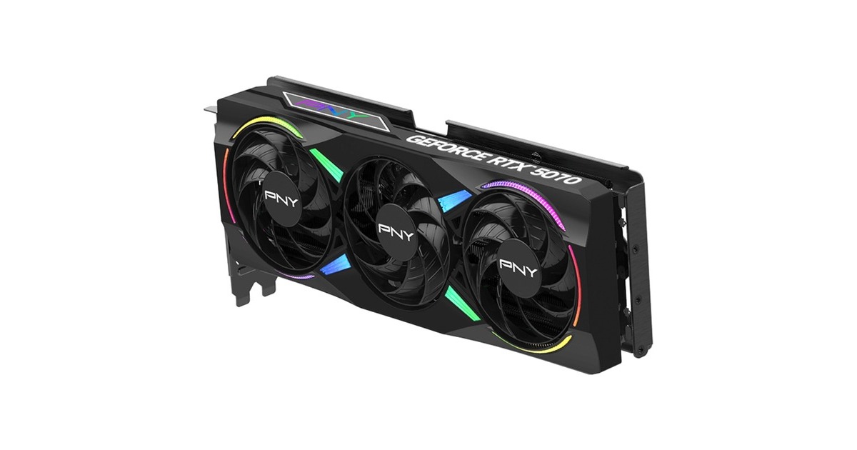 PNYGeForce RTX 5070 ARGB OC grafische kaart  (DLSS 4, 3x DisplayPort, 1x HDMI 2.1)