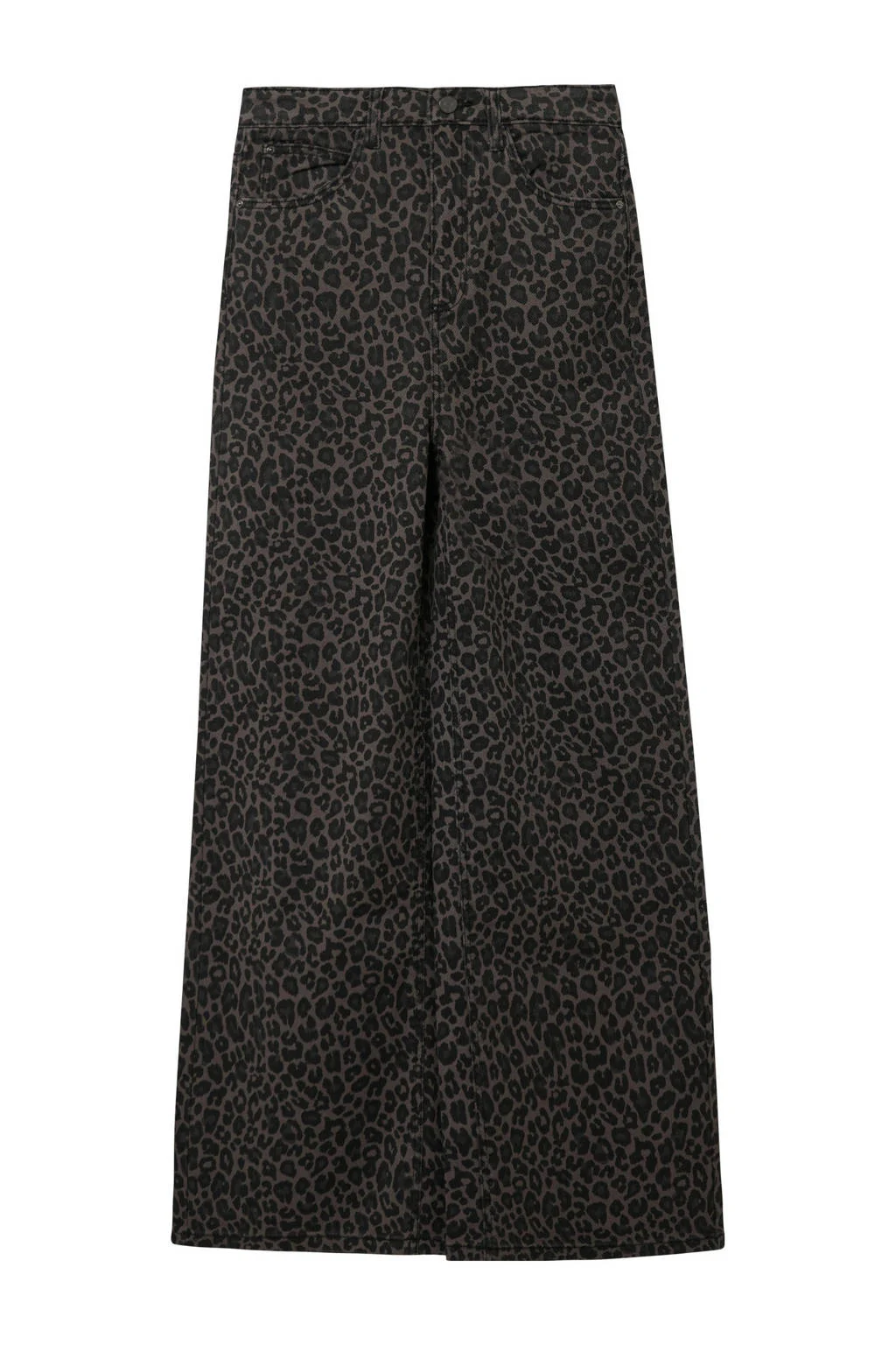 s.Oliver wide leg casual broek grijs