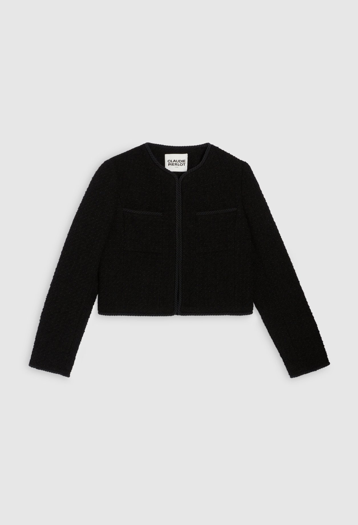 Veste courte tweed noire