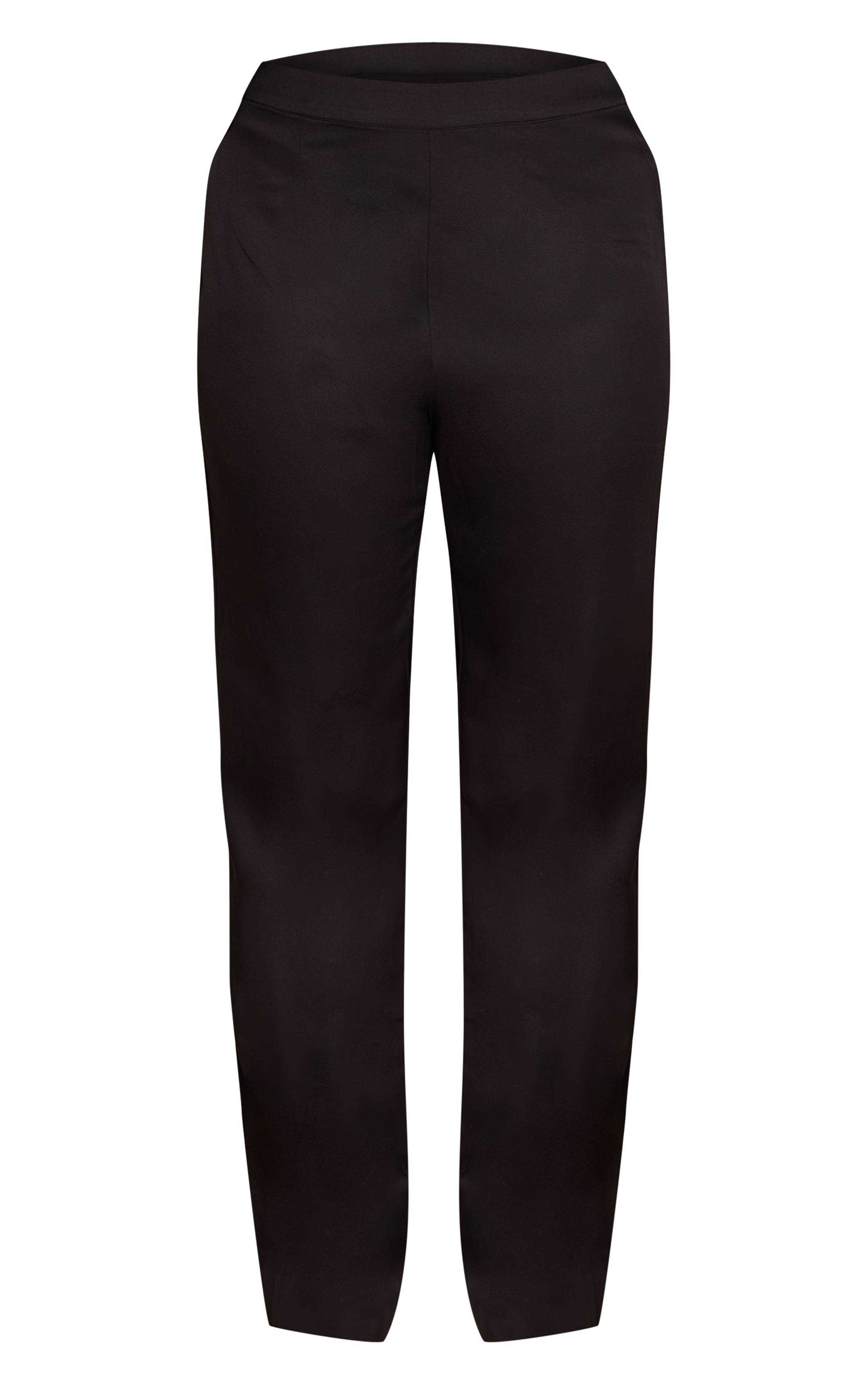 Noir Pantalon Droit Ajusté Shape Ensemble Coordonné