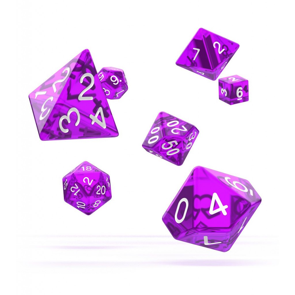 Oakie Doakie Dice dés RPG-Set Translucent - Violet (7)