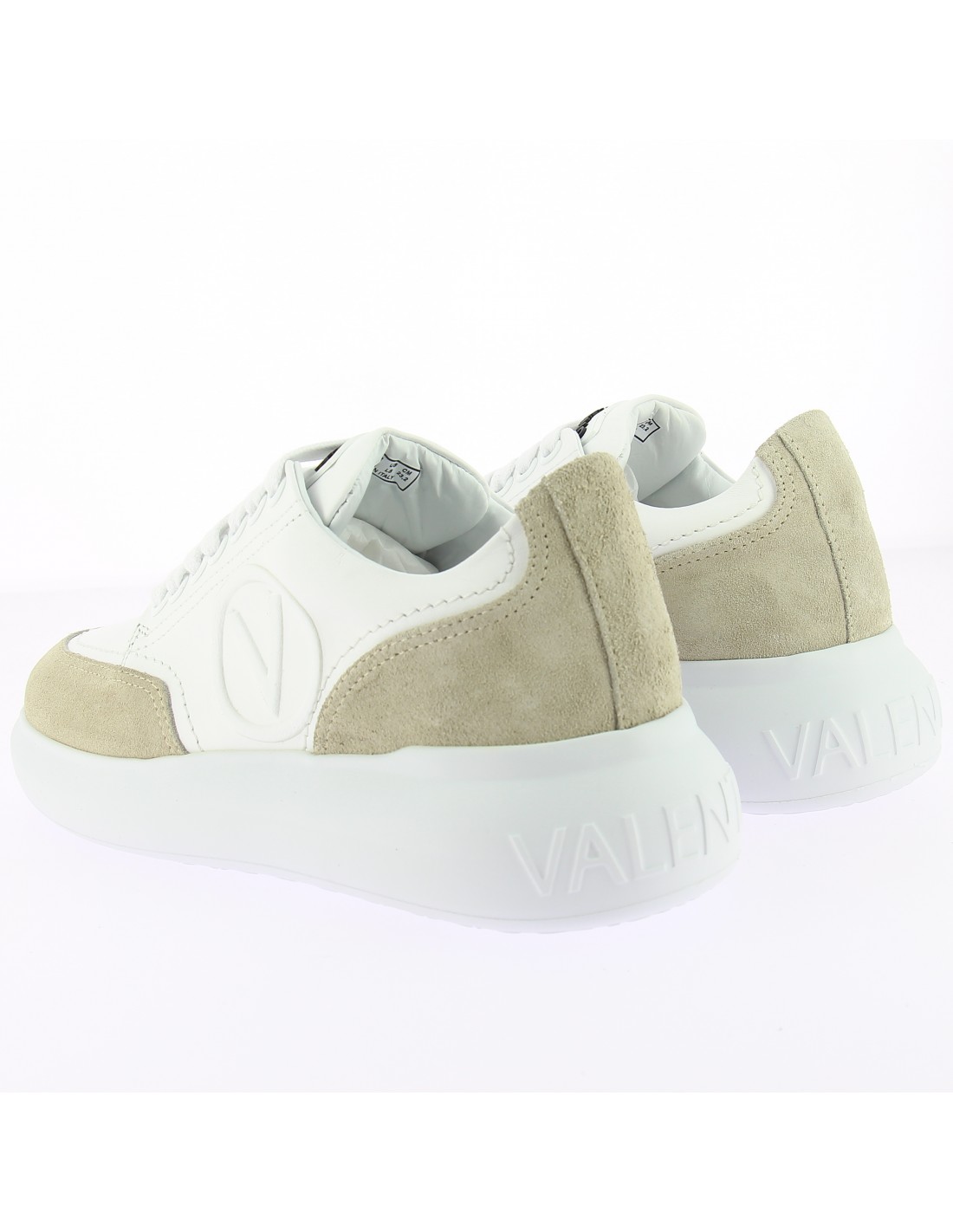 valentino Baskets compensées femme bounce 3 cuir blanc