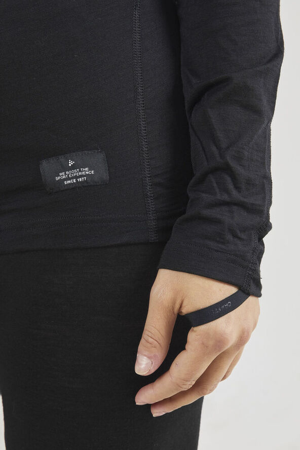 Craft Merino Lightweight CN LS Sort
