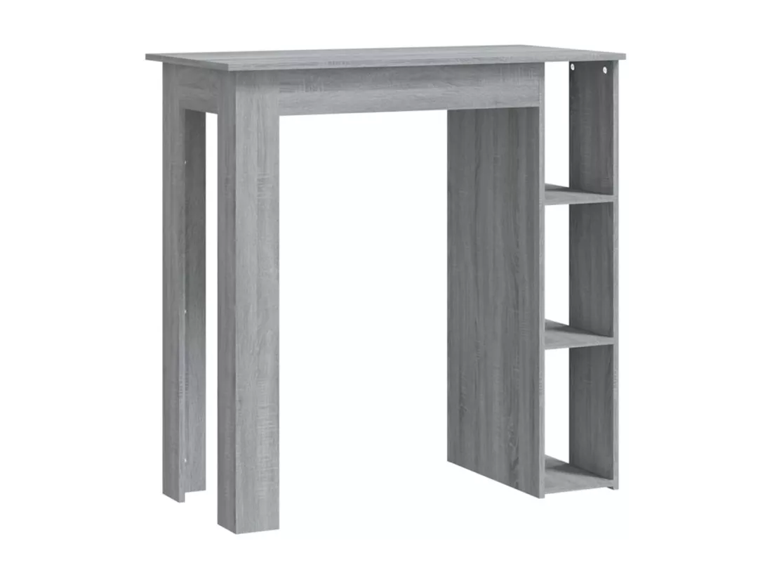 Table de bar avec étagère Sonoma gris 102x50x103,5 cm Aggloméré