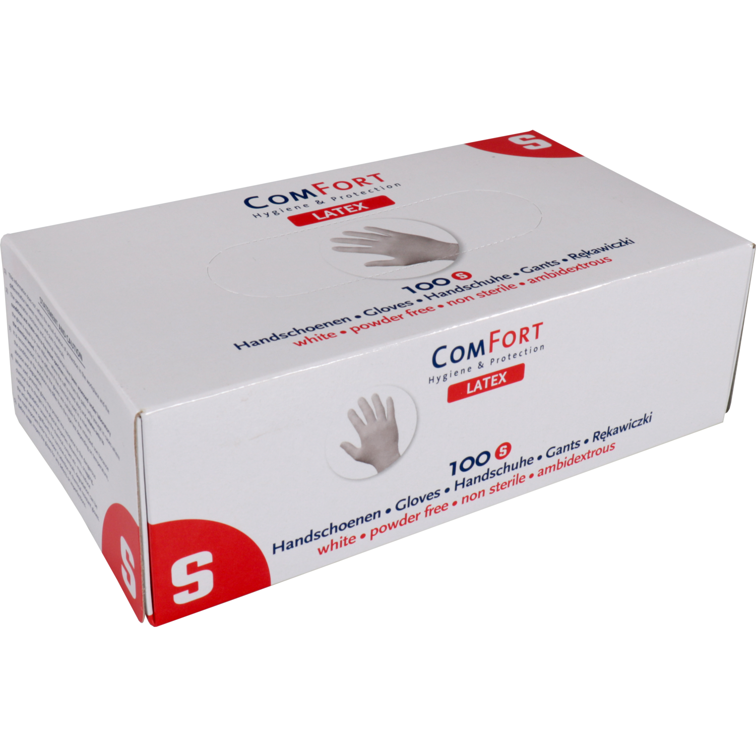 ComFort Handschoen, Latex, ongepoederd, S, 5.9gr, wit