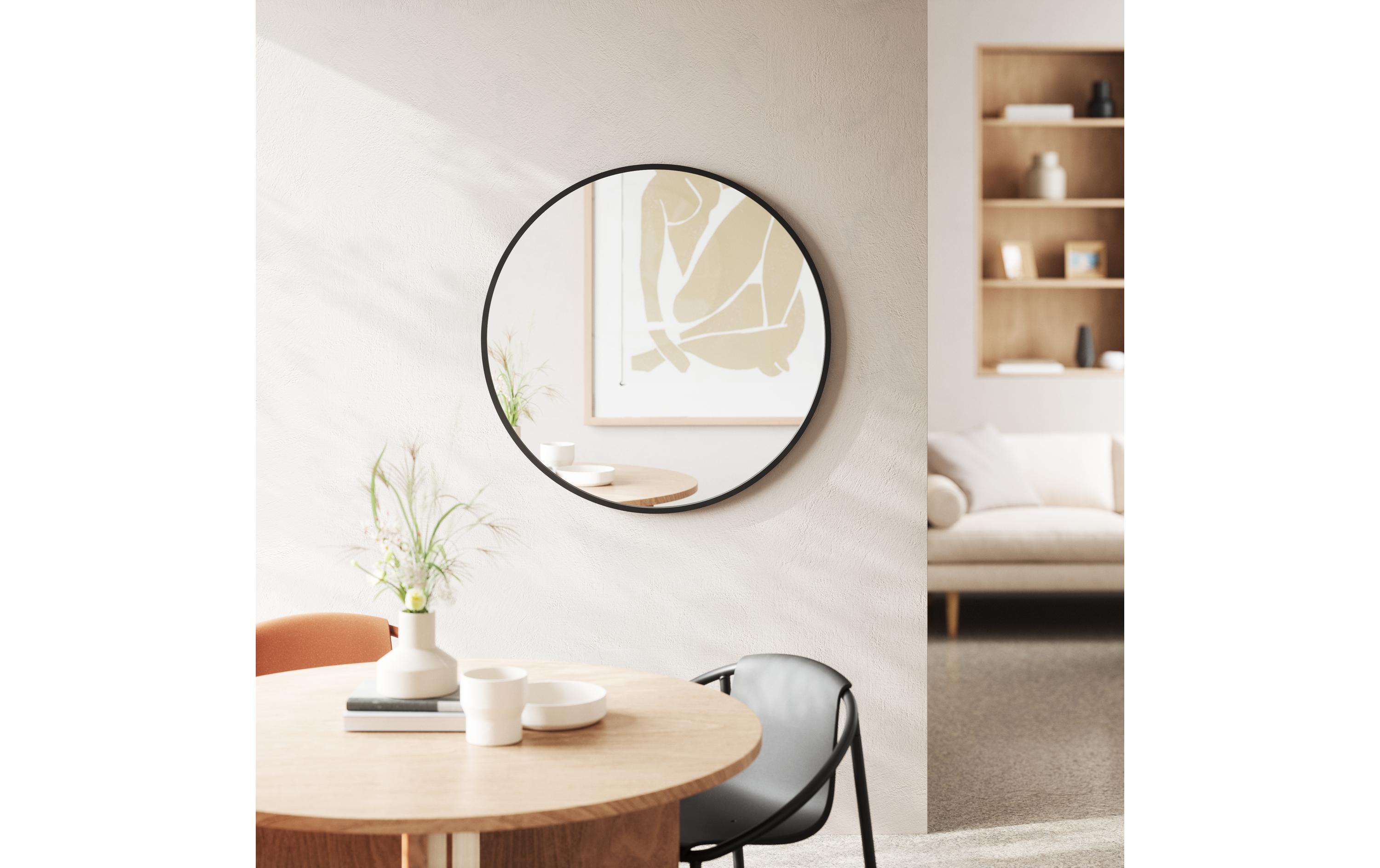 Spiegel Hub 94 cm, Schwarz<br>Wandspiegel