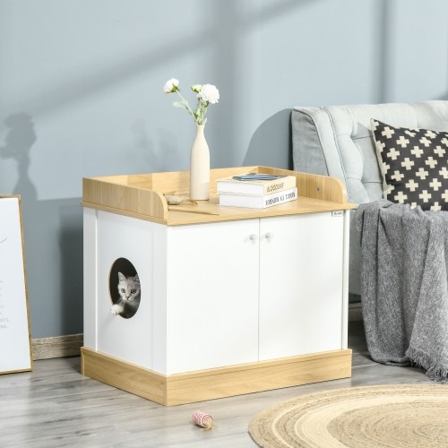 Casa de madeira para gatos PawHut