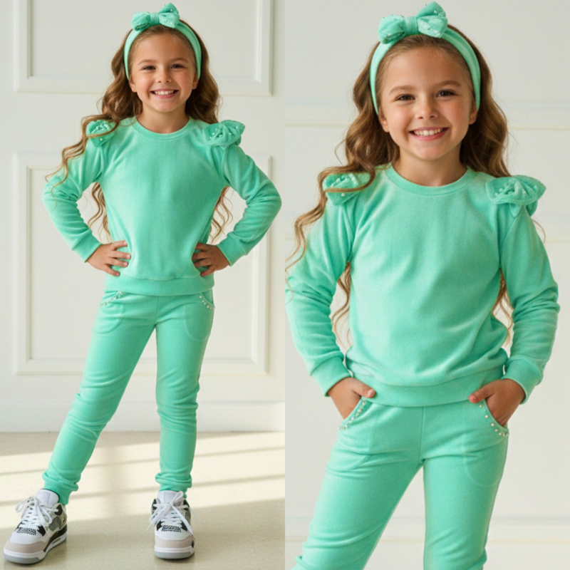Angel bow set - mint