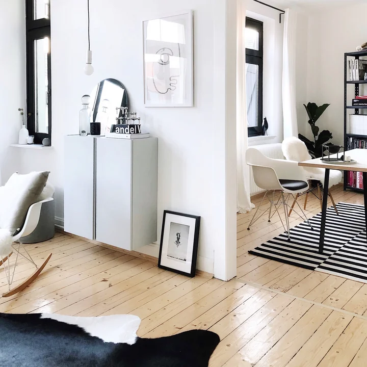 Ferm Living - Socket Pendelleuchte Low, schwarz