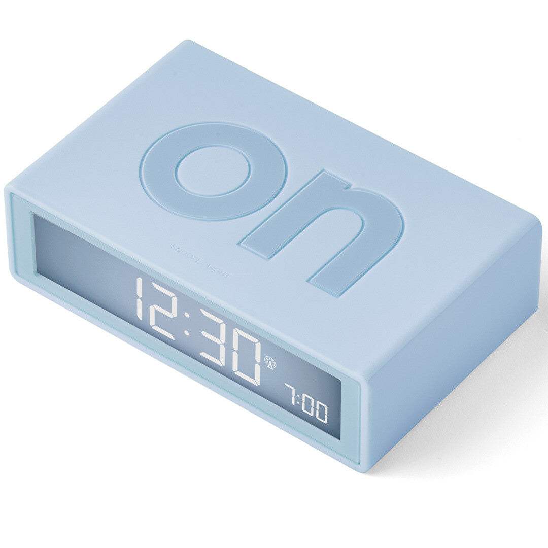Lexon flip classic digitale wekker - light blue