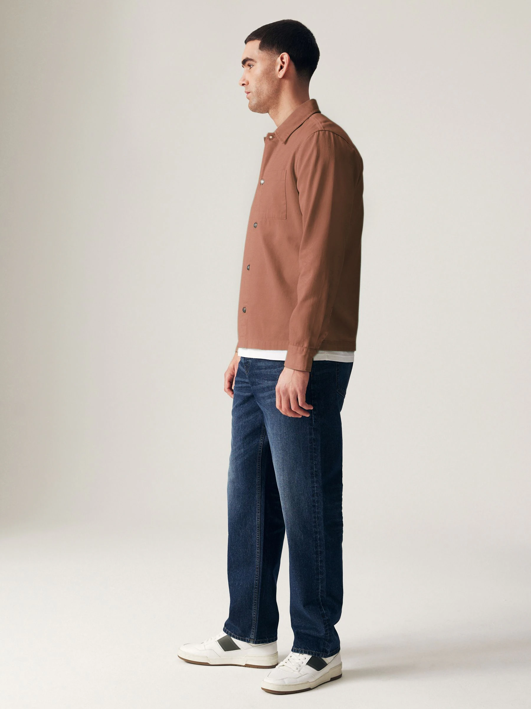Mediumblauw - Relaxed fit - 100% katoenen authentic jeans