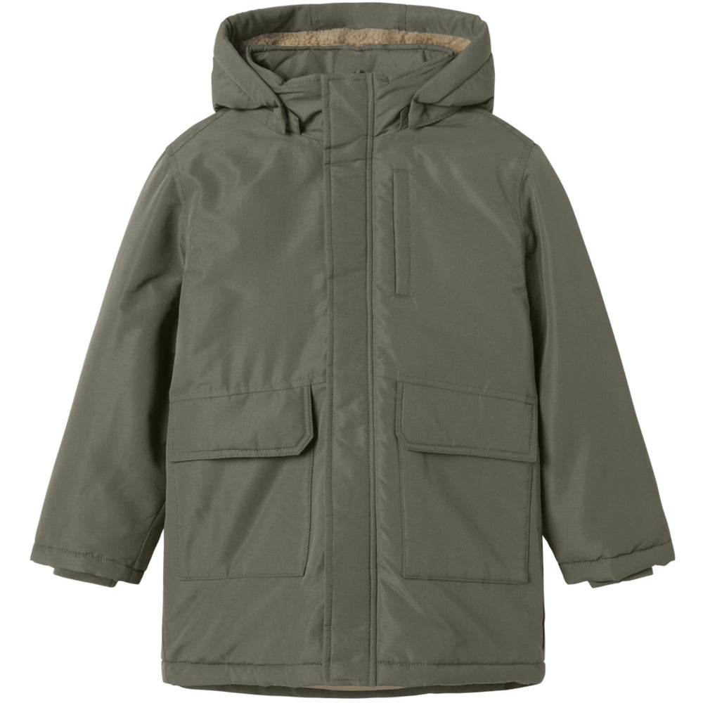 Køb Name It Dusty Olive Nkmmarlow Parka Jakke Pb Fo