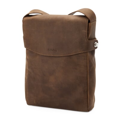 Ledertasche Messenger, Hochformat, Naturbraun