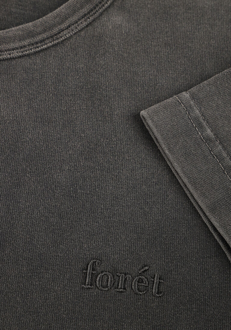donkergrijze forét t-shirt oak faded wash t-shirt
