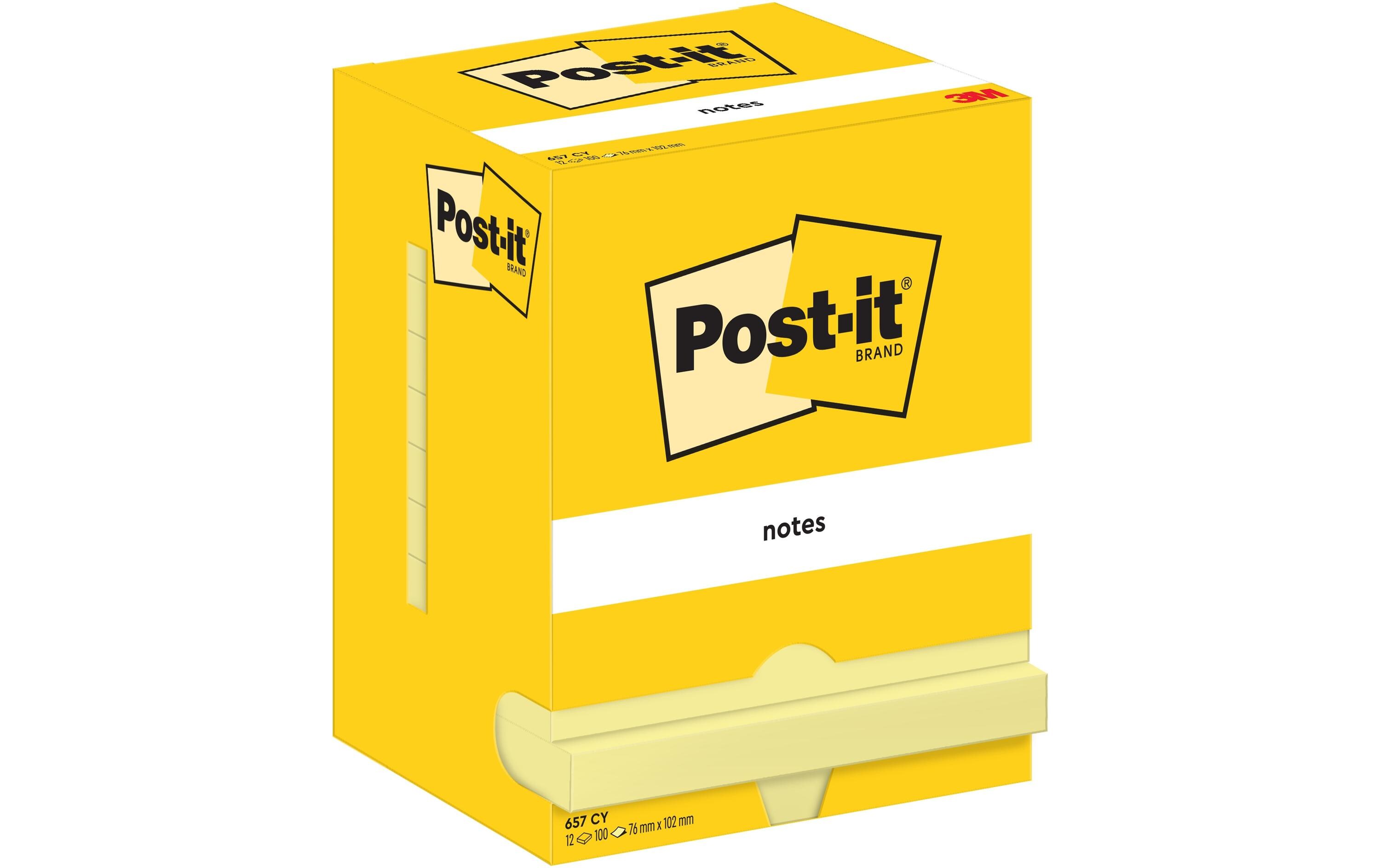 Notizzettel 102 x 76 mm, Gelb, 12 BlöckeHaftnotizen