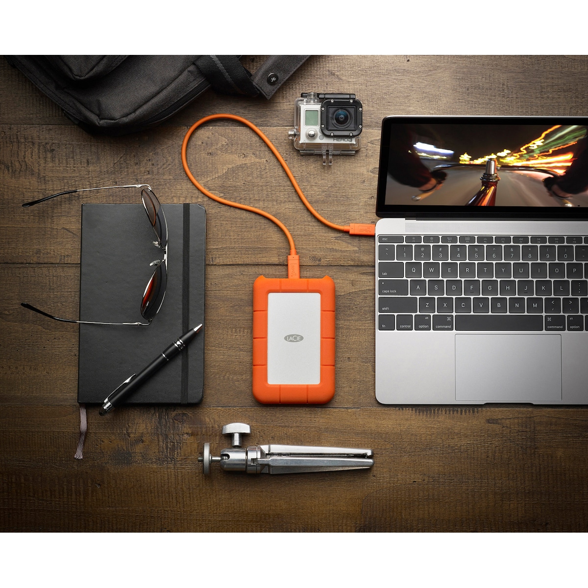 LaCie Rugged USB-C 2 TB bærbar harddisk
