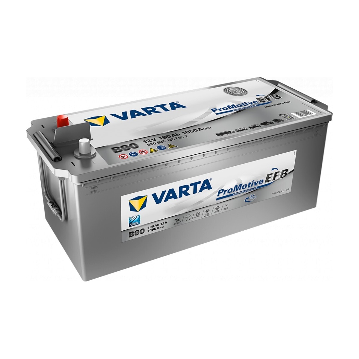 VARTA Promotive EFB Batteri 12V 190AH 1050CCA (513x223x203/223mm) +venstre B90