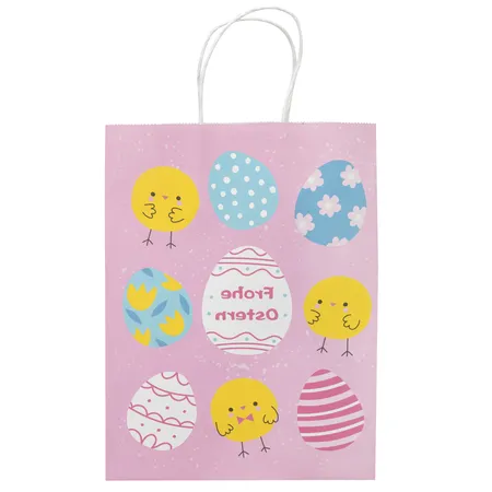 Idena Geschenktasche Motiv: Ei/Küken 25x12x33cm FSC-Mix