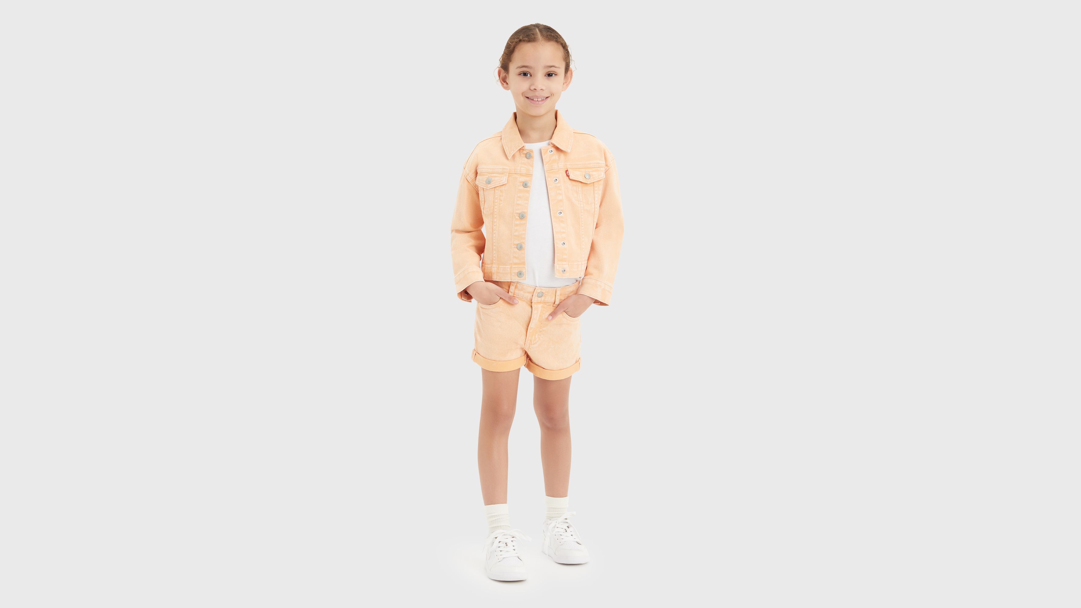 Enfant veste Trucker Baggy - Coral Sands - Orange