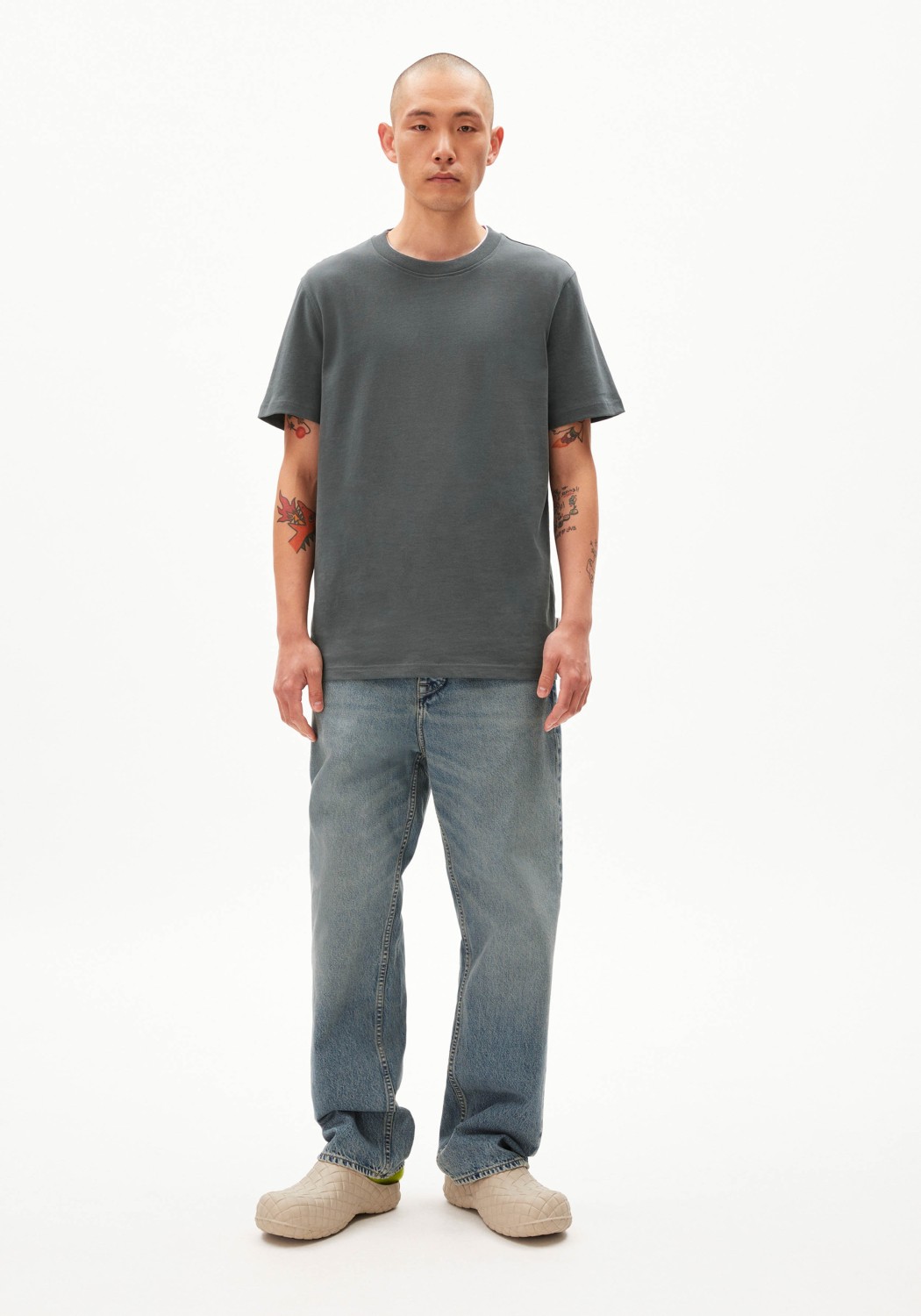 Armedangels T-Shirt Maarkos Space Steel