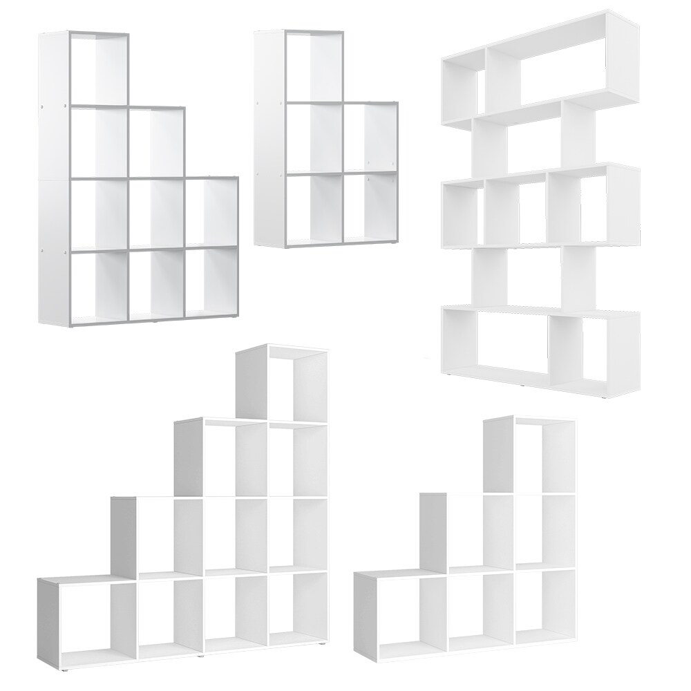 Vicco Treppenregal Aramis Weiß, 73 x 108 cm, Standregal mit 5 Fächer