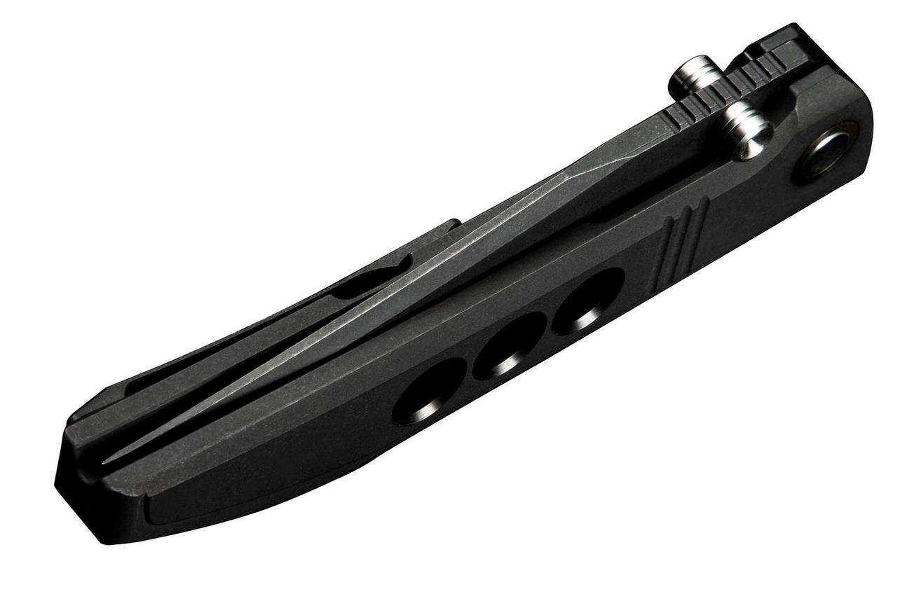 WE Knife Ezinta WE22041-1 Blackwashed Böhler M390, Black Titanium, zakmes