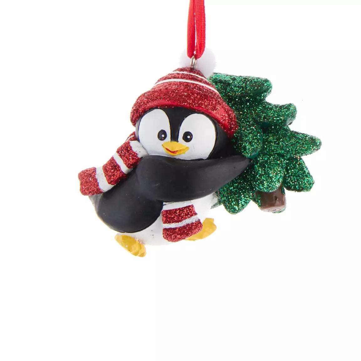 Pingouin de Noël à suspendre (H7,5 cm) Sapin Noir