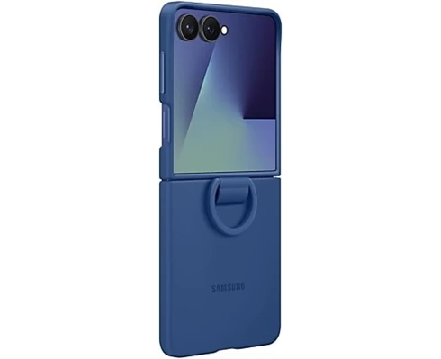 Samsung Galaxy Flip7 Ring Case (Silicone) Dark Blue