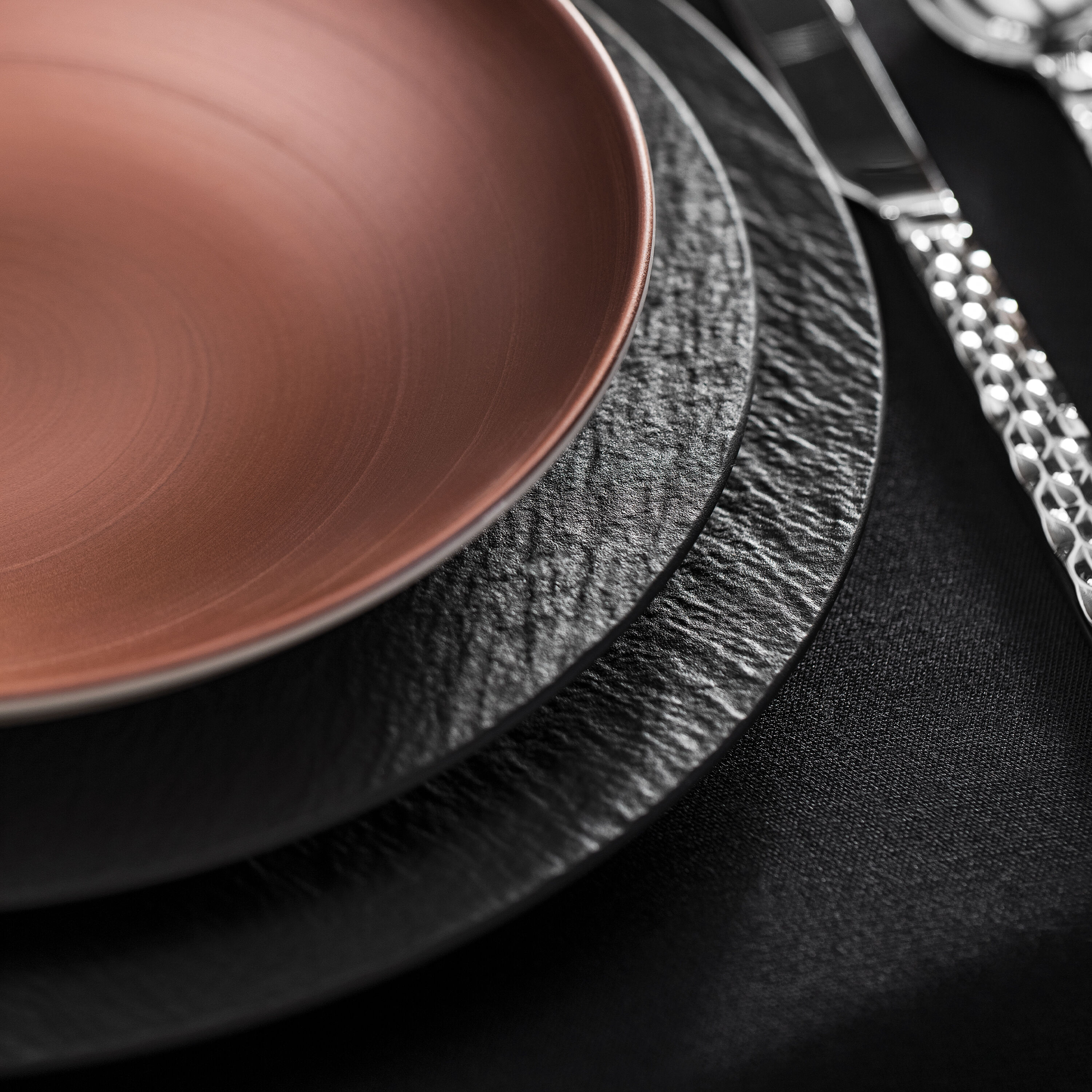 Manufacture Buffet plate Black, 12.5'', Premium Porcelain