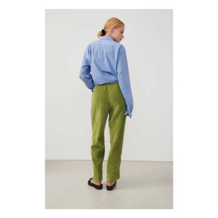 American Vintage Pantalon Velours Côtelé Padow | Vert