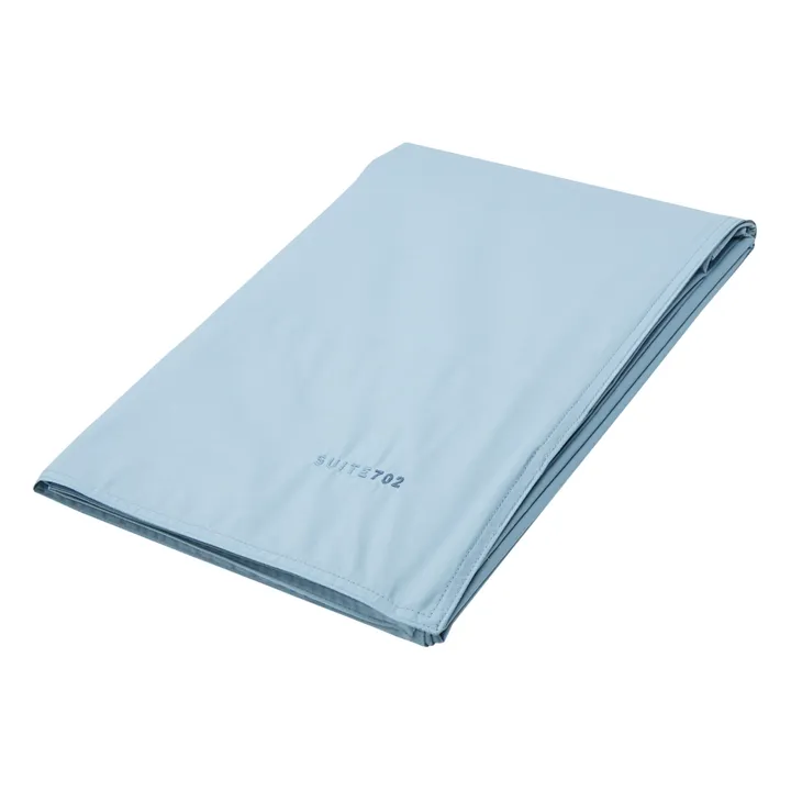 Suite 702 Housse de couette en percale organique | Bleu ciel