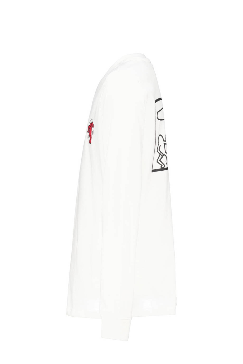 America Today longsleeve met backprint ecru