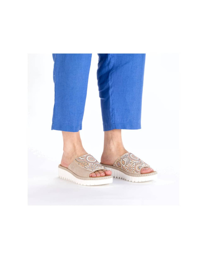 Rieker dame slippers - Beige