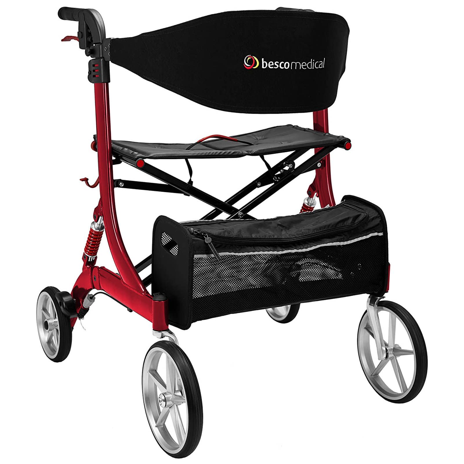 Hoch-belastbarer Alu Leichtgewicht Rollator Spring XL | bescomedical