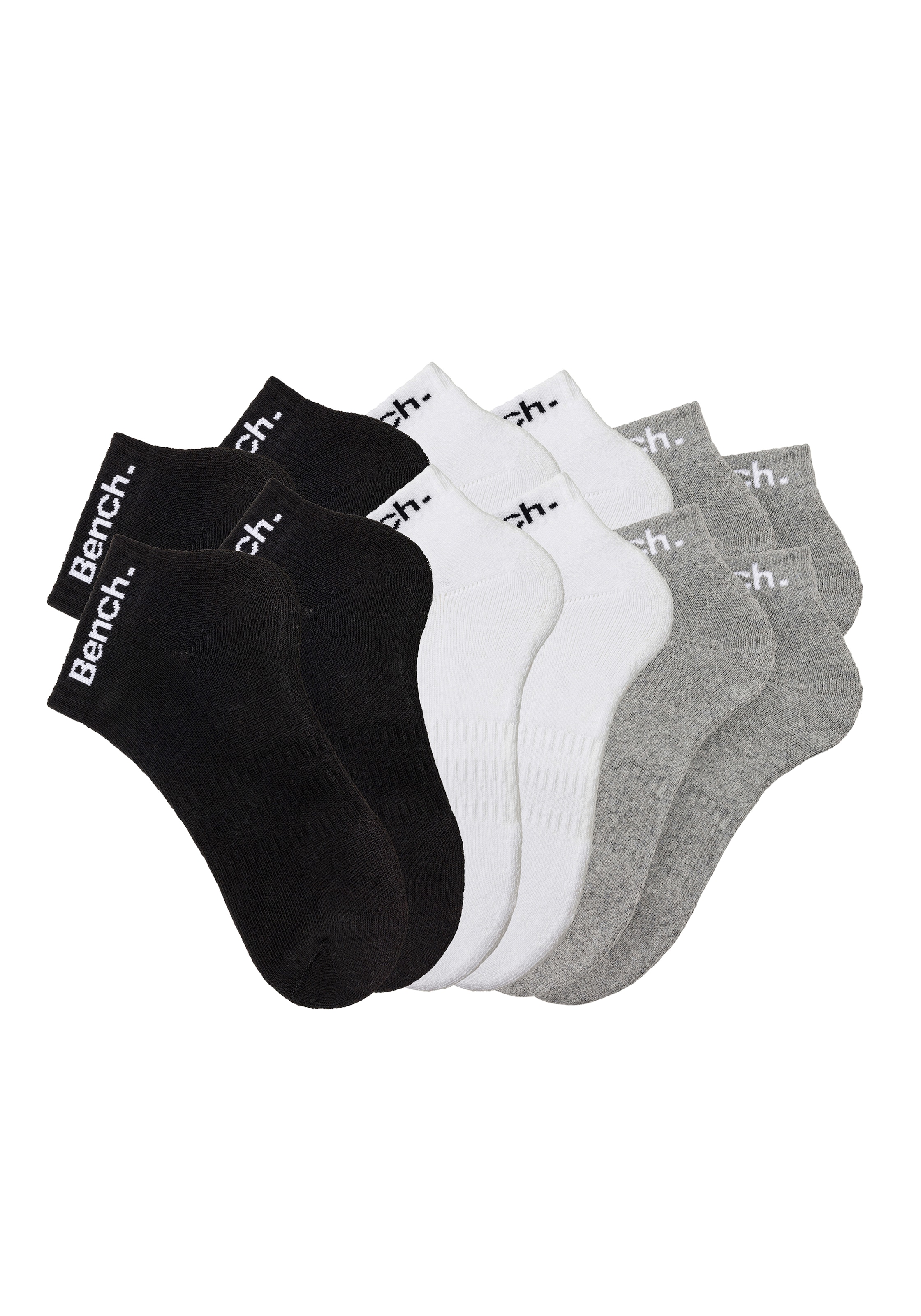 Bench. Sportsocken Packung, 12 Stk. tlg. Tennis Kurzsocken mit Halbfussfrottee