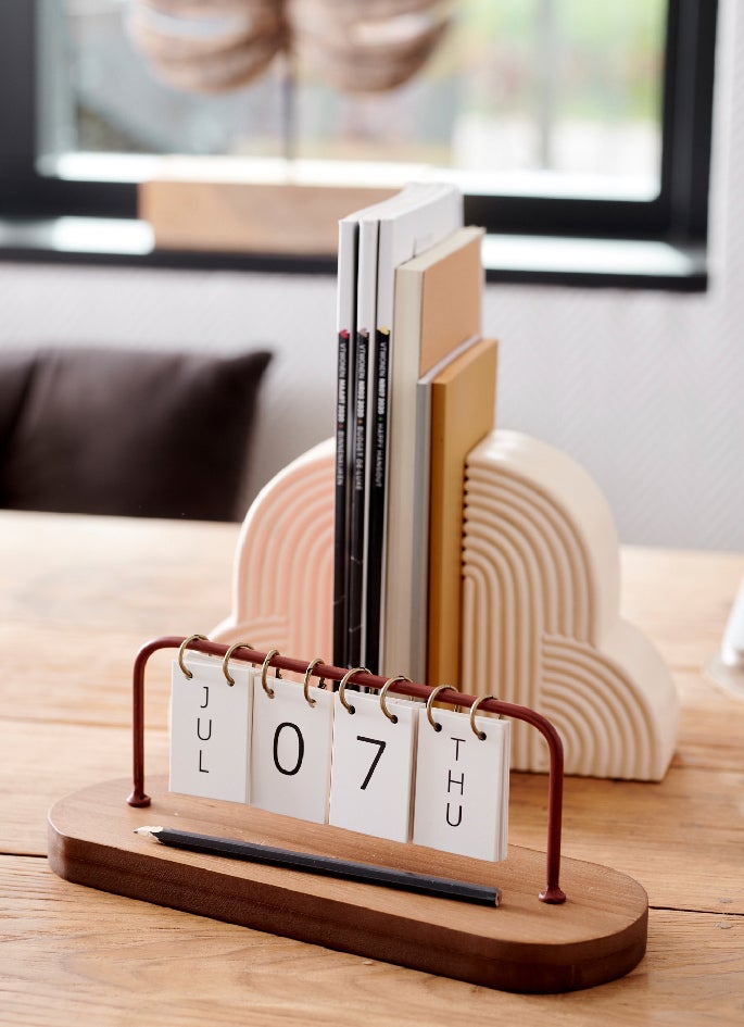 Decoris kalender bruin 29 x 10 x 10 cm