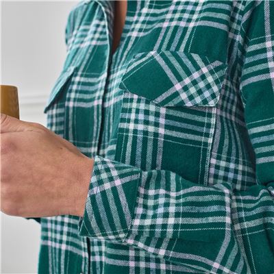 Chemise de nuit flanelle à carreaux - DODO HOMEWEAR