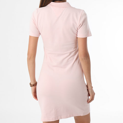 Robe Polo Manches Courtes Slim Femme Piqué 7853 Rose