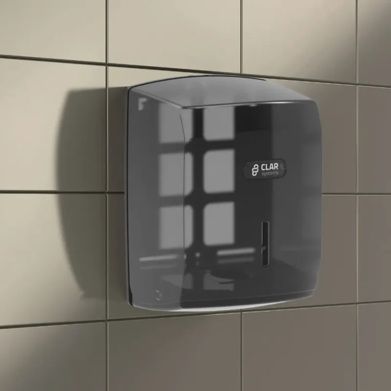 CLAR - Distributeur de papier essuie-mains maxi dévidage - Noir