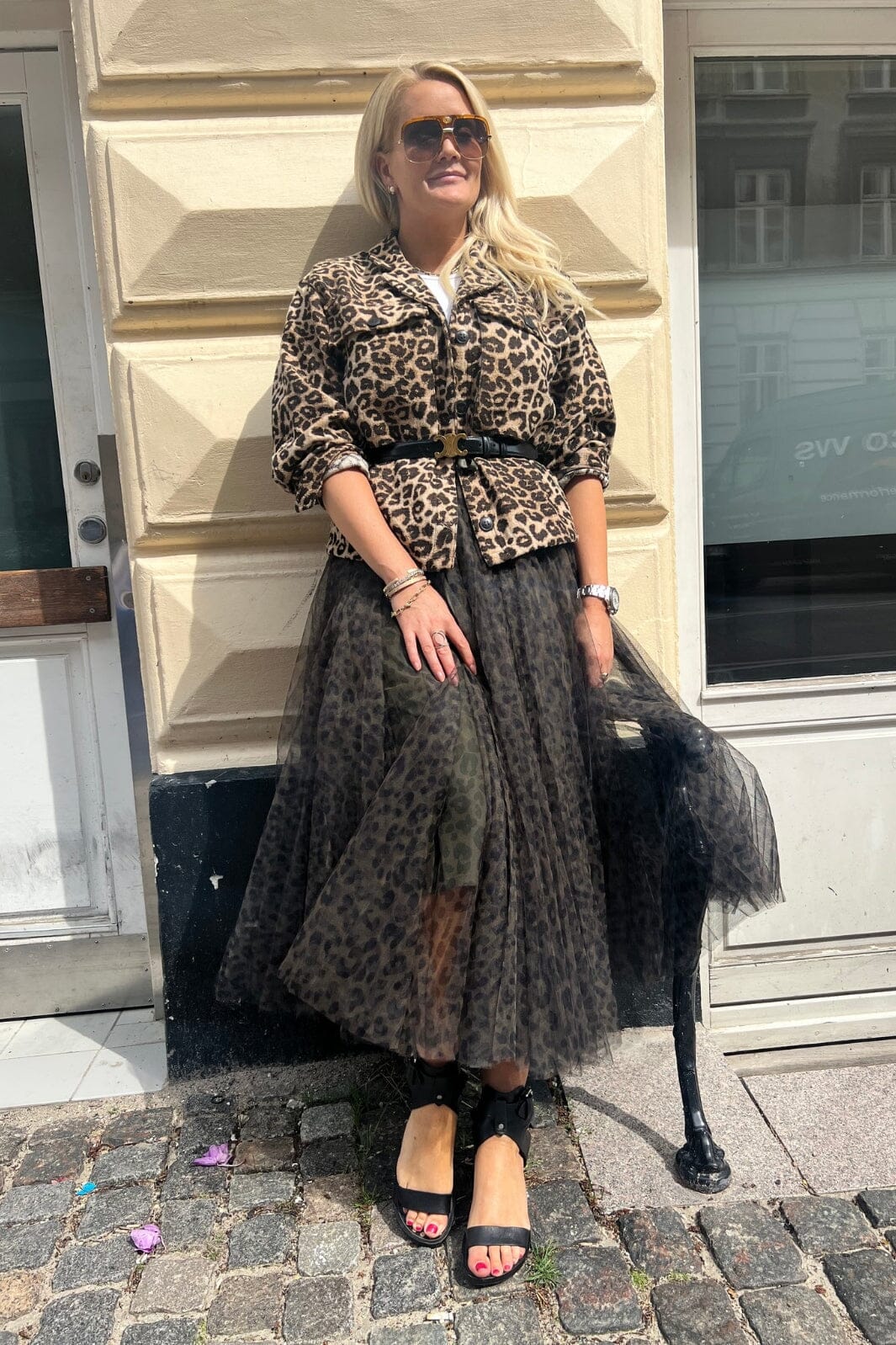 EMM Copenhagen Daisy Skirt army leopard