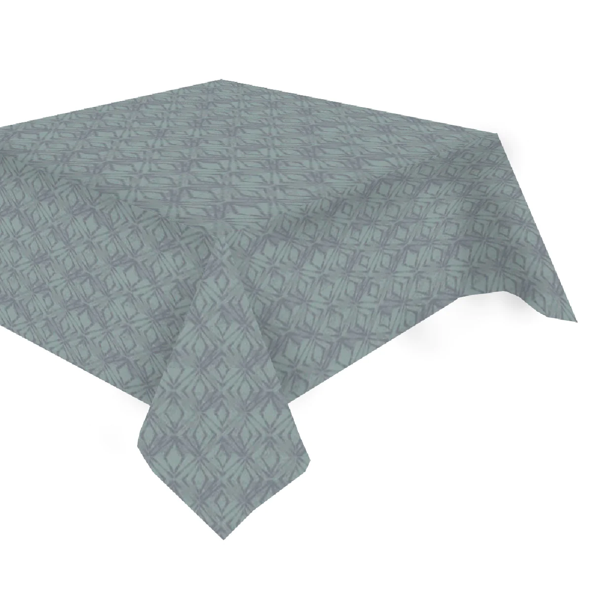 Nappe pur coton bleu 155x155 Garnier Thiebaut