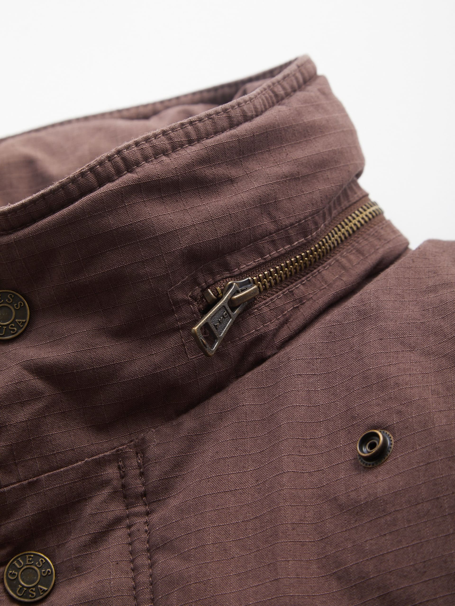 Jaqueta parka de algodão ripstop