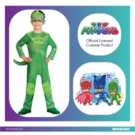 amscan Kinderkostüm PJ Masks Good Gekko, 3 -4 Jahre