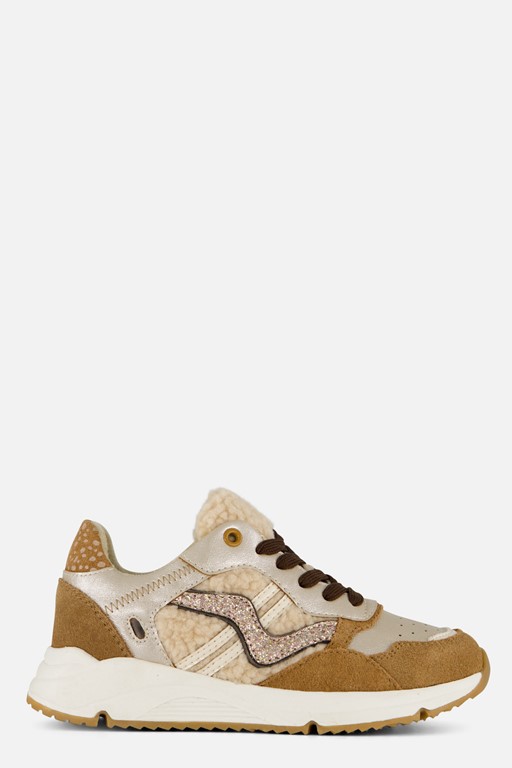 Muyters Teddy Sneakers beige Imitatieleer