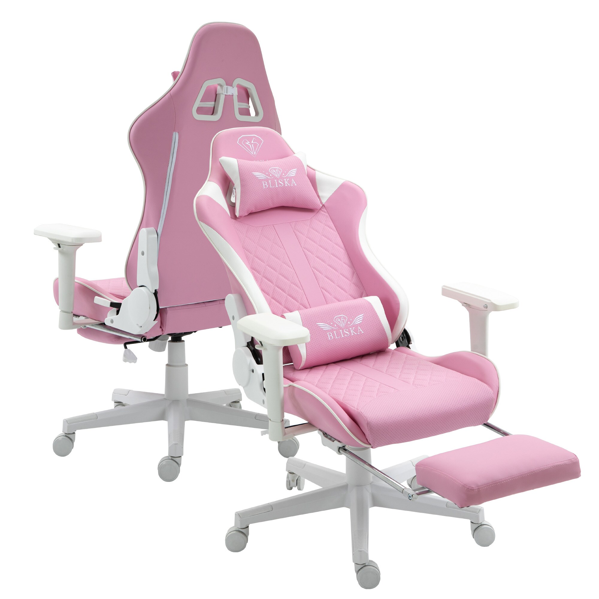 Gaming Stuhl Chair Racing mit Fußstütze und ergonomsichen 4D-Armlehnen