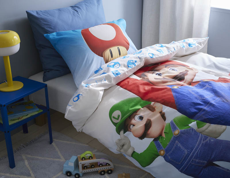 Supermario movie bomullsengesett 140x200
