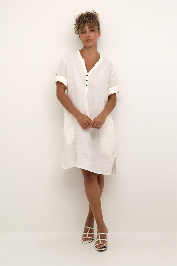Cream CRBellis Caftan Short Dress - Molli Snow white