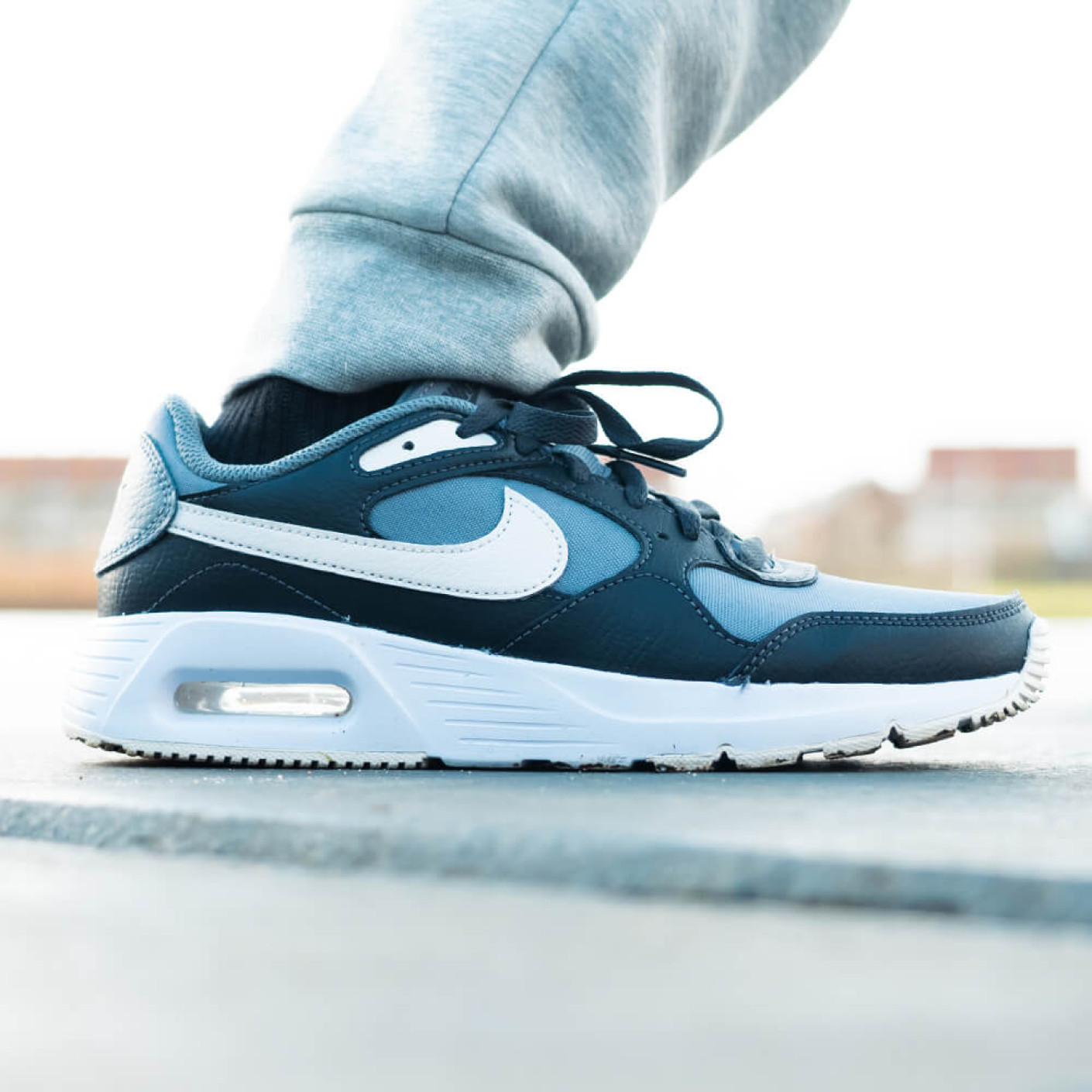 Nike Air Max SC Sneakers Grijsblauw Zwart Wit