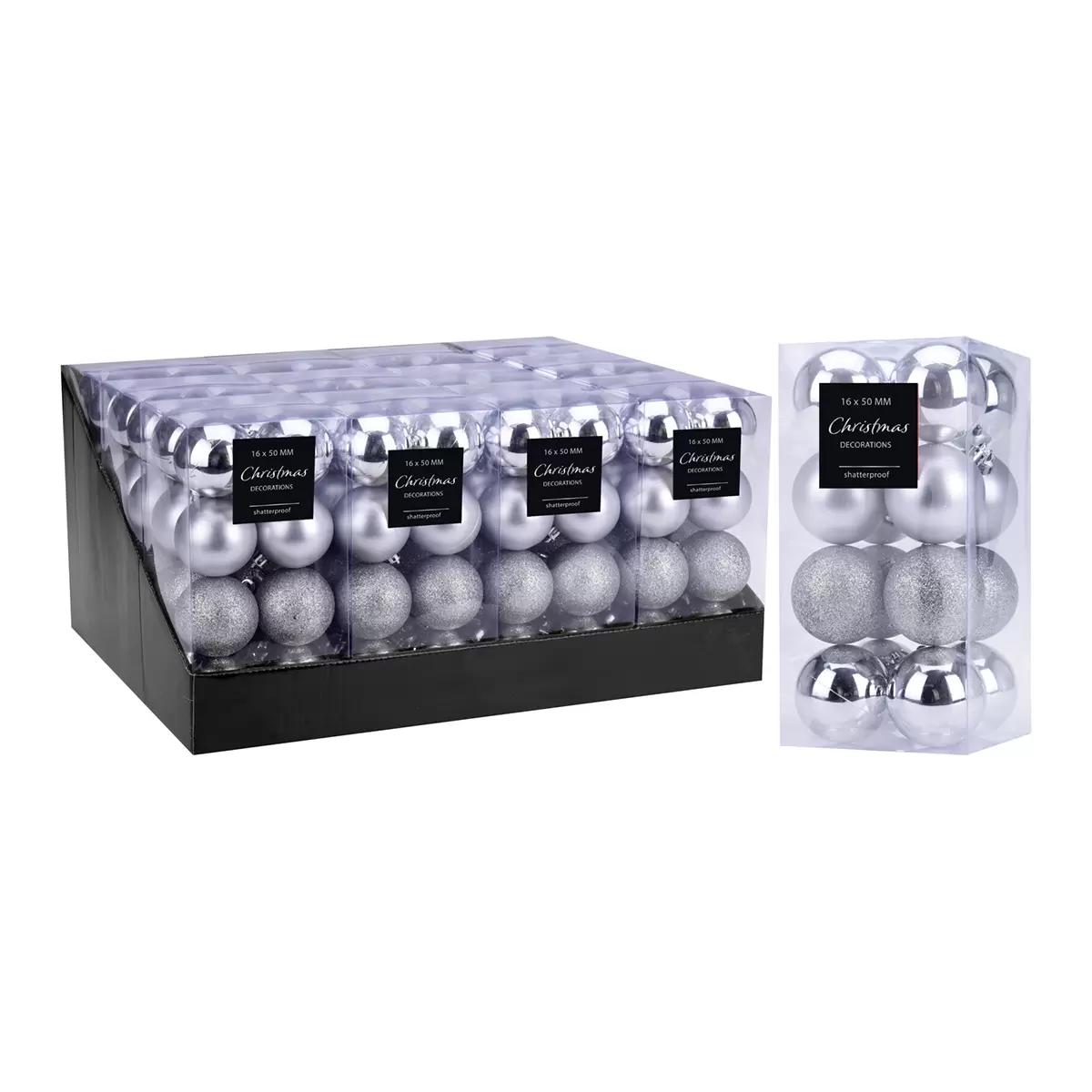 Weihnachtskugel Set SILBER Silber