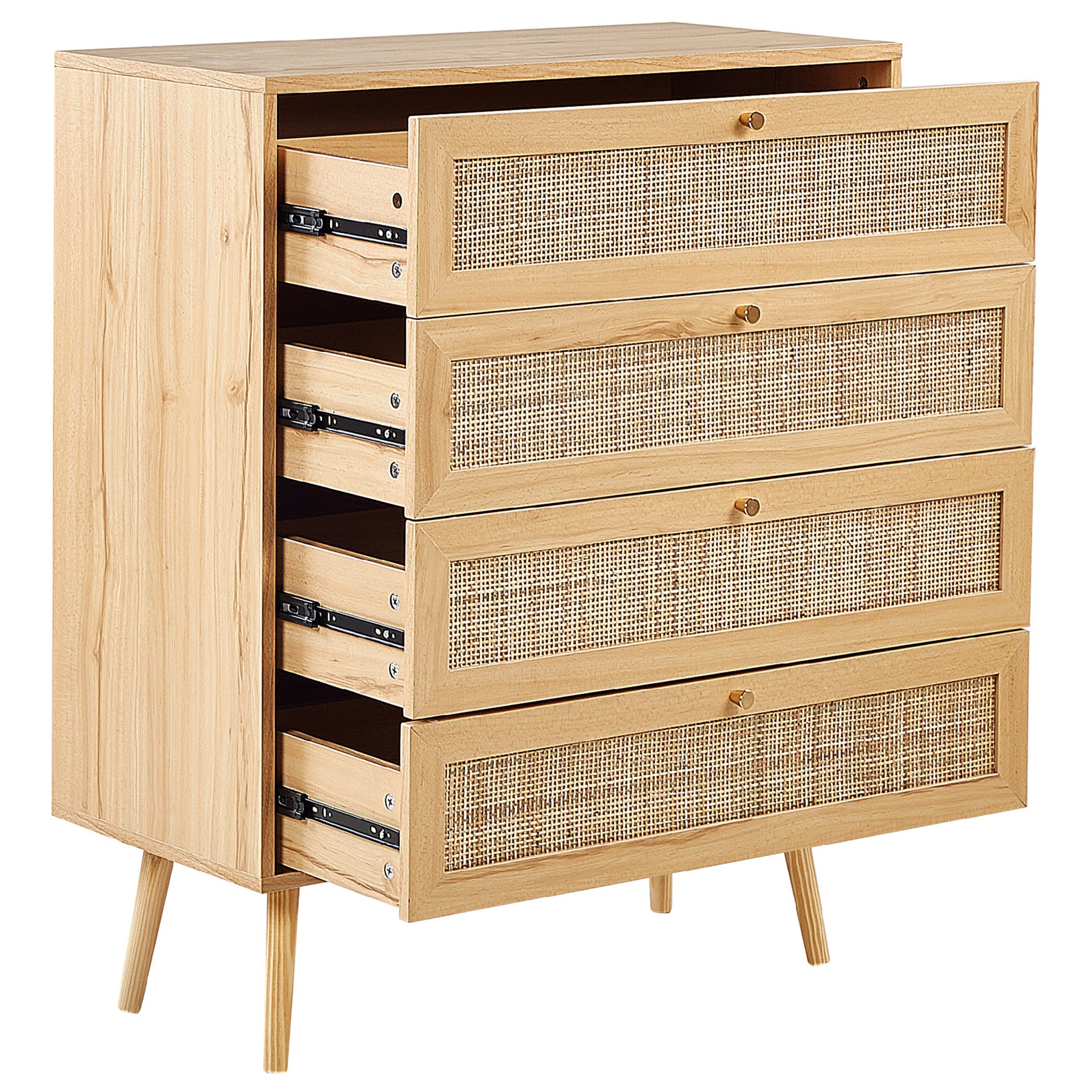 Beliani - PEROTE - Commode - Lichte houtkleur - Rotan